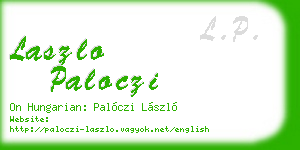 laszlo paloczi business card